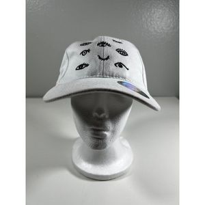 DKPS Gorras Funny Eyes Unisex Casual BuckleBack Cap. White OSFM